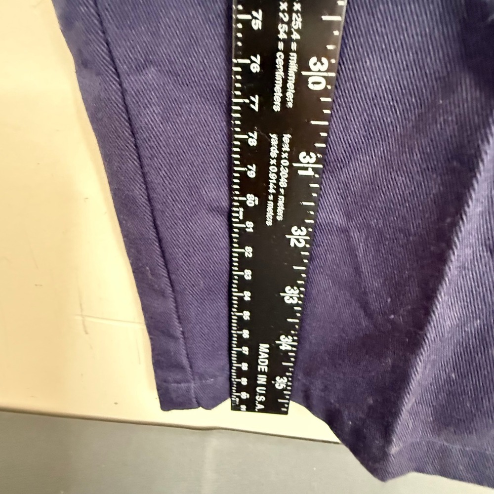 Vintage Bugle Boy Pants Mens 32W 34L Navy Blue Pleated Chino 90s Easy Care - Picture 4 of 9